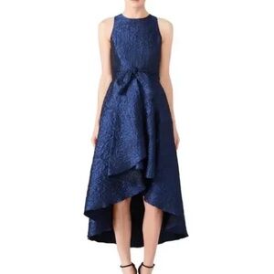 Shoshanna Preuss High Low Dress, Jacquard Navy